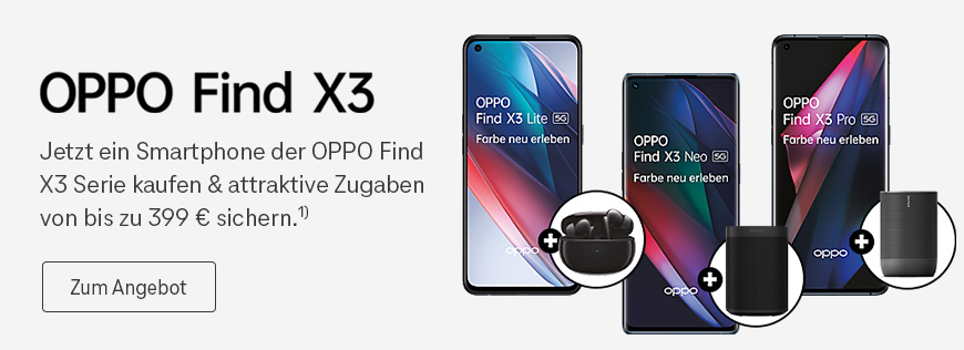 Neues Endgert der OPPO Find X3 Serie vorbestellen und exklusive Gratiszugabe sichern