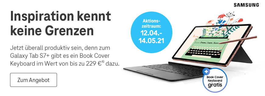 Gratiszugabe bei der Samsung Galaxy Tab S7+ Frhlingsaktion