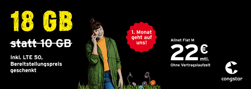 congstar Allnet Flat M  Ohne Bereitstellungspreis