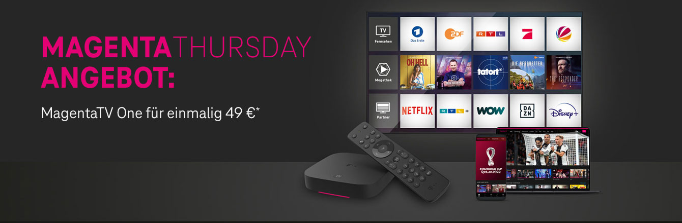 MagentaThursday Angebot: MagentaTV One fr nur 49  kaufen