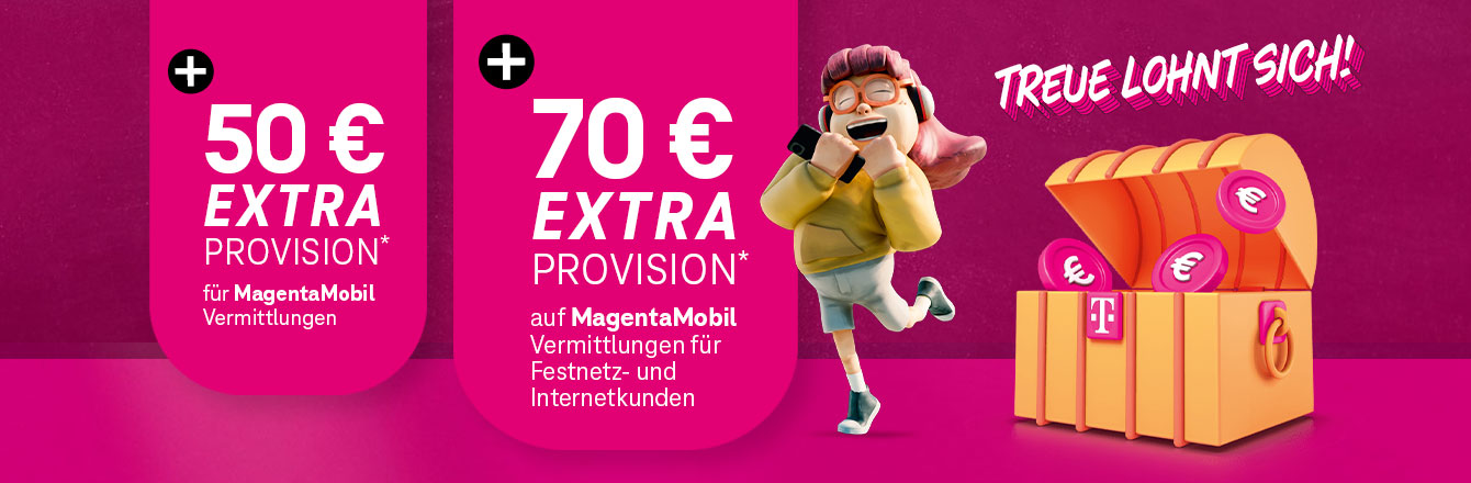 🤩Telekom Profis Aktion: 70  Extra-Provision fr treuebonusfhige Mobilfunk-Vertrge