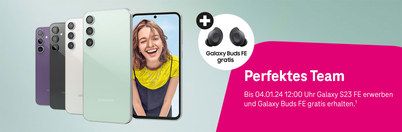 Nur bis 04.01.: Neues Samsung Galaxy S23 FE kaufen und gratis Galaxy Buds FE dazu erhalten