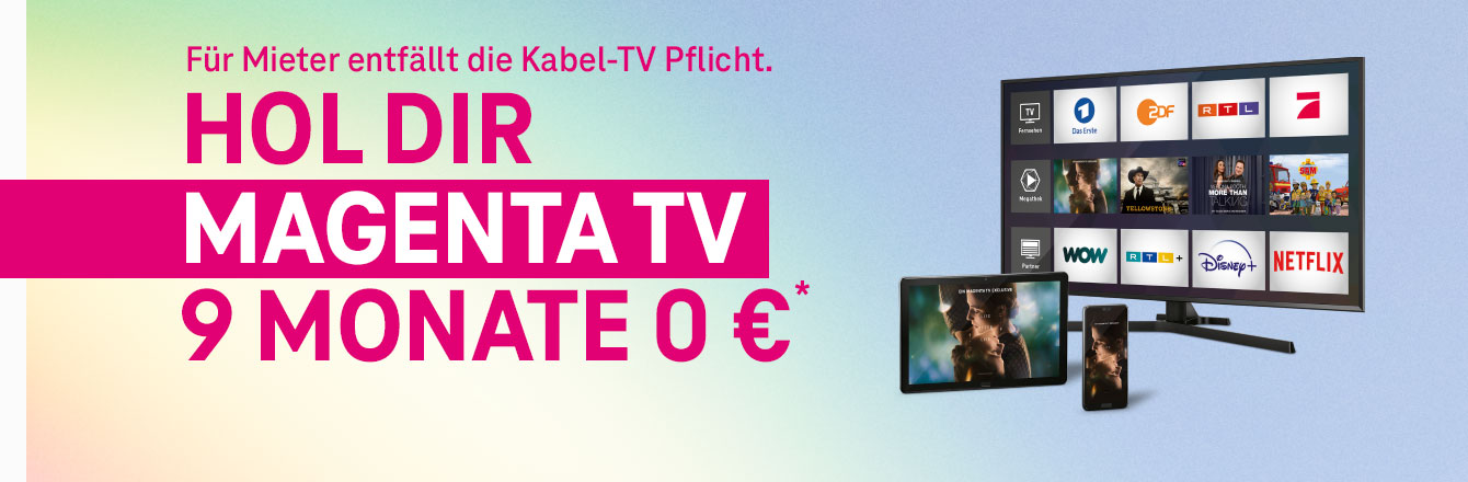 Es geht weiter bis 04.04.: MagentaTV 9 Monate fr 0 