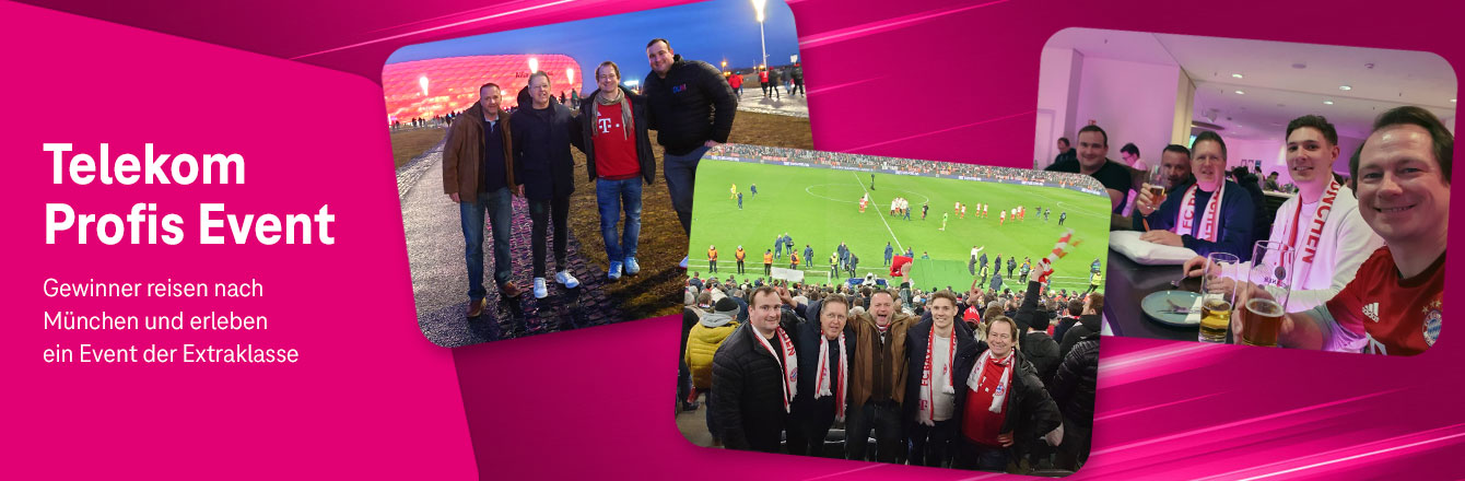 Telekom Profis Event: Die Gewinner der Winteraktion als VIP beim FC Bayern Mnchen