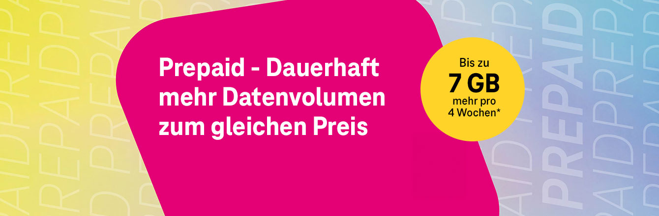 Dauerhaft mehr Datenvolumen bei den MagentaMobil Prepaid-Tarifen 