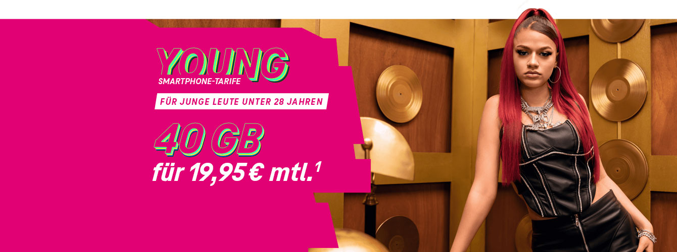 Aktion: MagentaMobil S Young: 40 GB fr 19,95 €