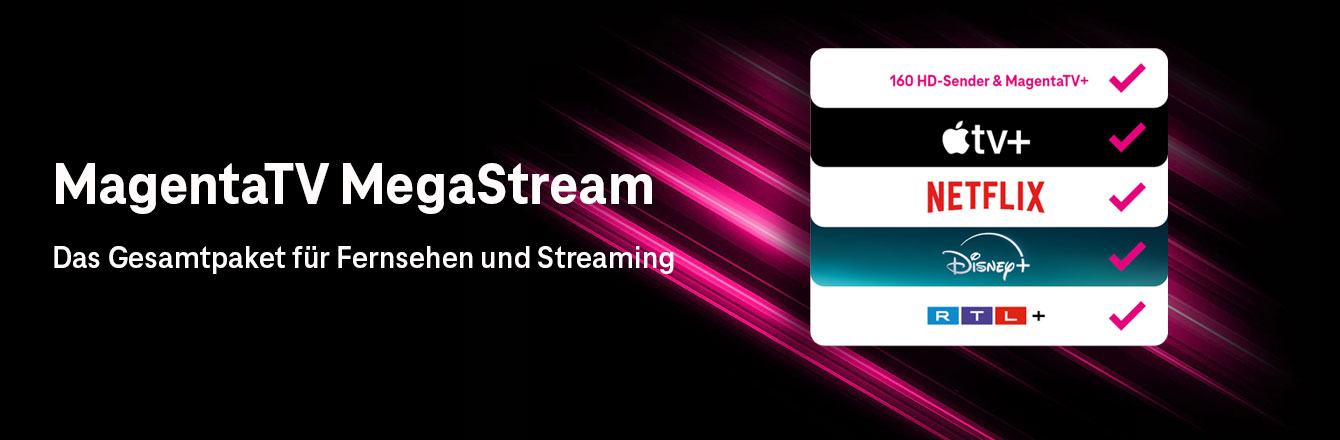 MagentaTV MegaStream - Fr kurze Zeit 30  Extra-Provision ergattern