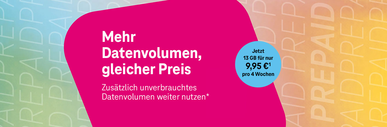 Ab sofort: Mehr Datenvolumen in den Prepaid Tarifen