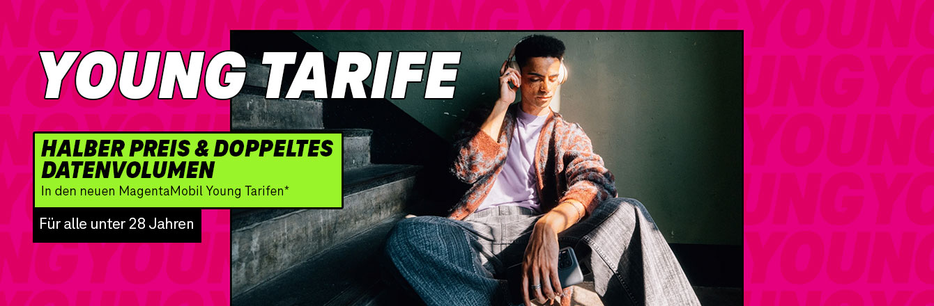 Halber Preis und doppeltes Datenvolumen fr alle unter 28! <br />
