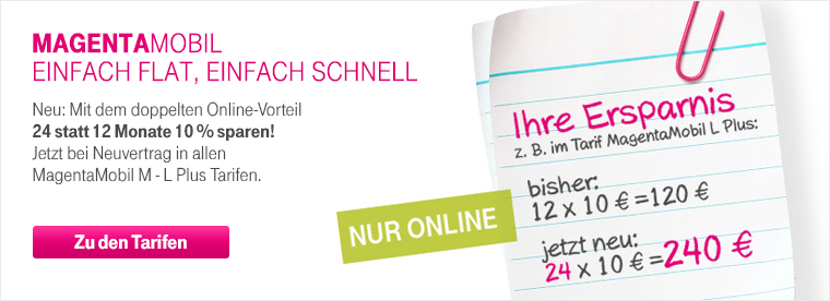 10% sparen! Ganze 24 Monate doppelten Online-Vorteil genieen